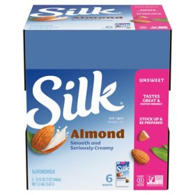 Silk Unsweetened Almond Milk, 32 fl. oz., 6 pk.