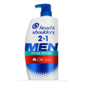 Head and Shoulders Pure Sport for Men's 2-in-1 Shampoo and Conditioner, 40 fl. oz.