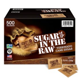 Sugar in the Raw Turbinado Cane  Sugar Packets, 500 ct.