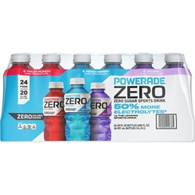 POWERADE ZERO Variety Pack Sports Drink, 20 fl. oz., 24 pk.