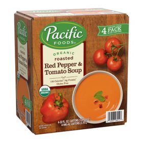 Pacific Organic Roasted Red Pepper and Tomato Soup, 32 oz., 4 pk.