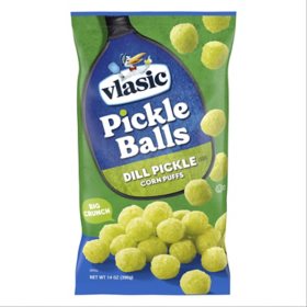 Vlasic Pickle Balls Dill Pickle Flavored Corn Puffs, 14 oz.