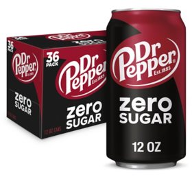 Dr Pepper Zero Sugar Soda 12 fl. oz., 36 pk.
