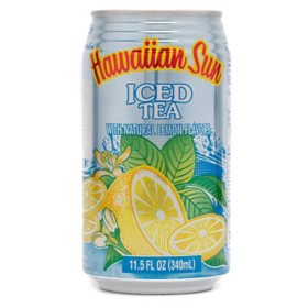 Hawaiian Sun Iced Tea with Lemon, 11.5 fl. oz., 24 ct.