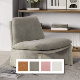Fabric Mid-Century Modern Accent Chair 