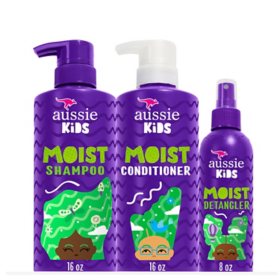 Aussie Kids Moist Shampoo, Conditioner and Detangler Kit