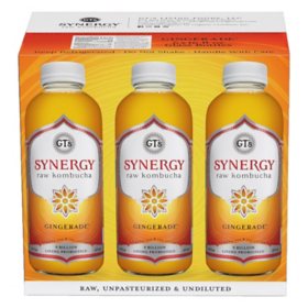 Synergy Organic Raw Kombucha Gingerade, 16 fl. oz., 6 pk.