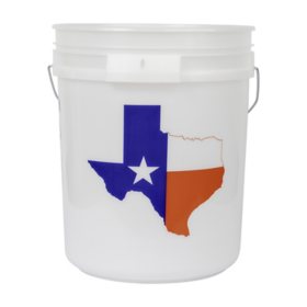Member's Mark 5 Gallon Utility Bucket and Lid, White Translucent or Texas Edition  