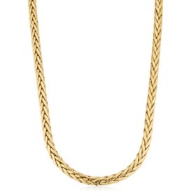 Flat Weave Chain Necklace in 14K Gold