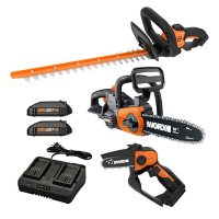 Worx 22-in Hedge Trimmer, 5-in Pruning Saw, 10-in Chainsaw Deals