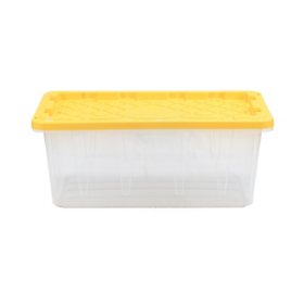 Member's Mark 38 Gallon Heavy-Duty Clear and Yellow Storage Tote,  22.0" D x  38.2" W x 15.5" H, 1 pack	