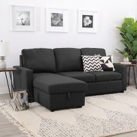 Abbyson Living Lincoln Fabric Reversible Storage Sectional w/Pullout Bed Deals