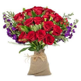 Member's Mark Farm Fresh Rose Bouquet, 28 stems, choose color